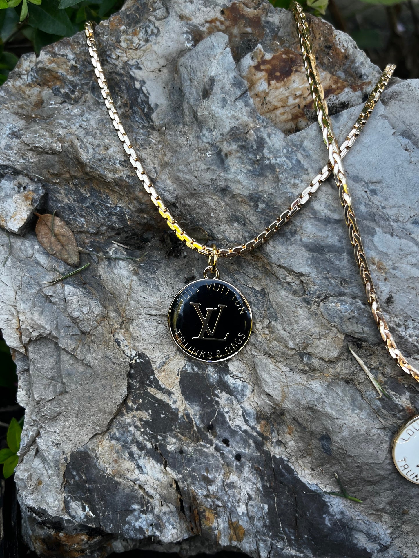 LV Circle Trunk & Bag Charm Necklace