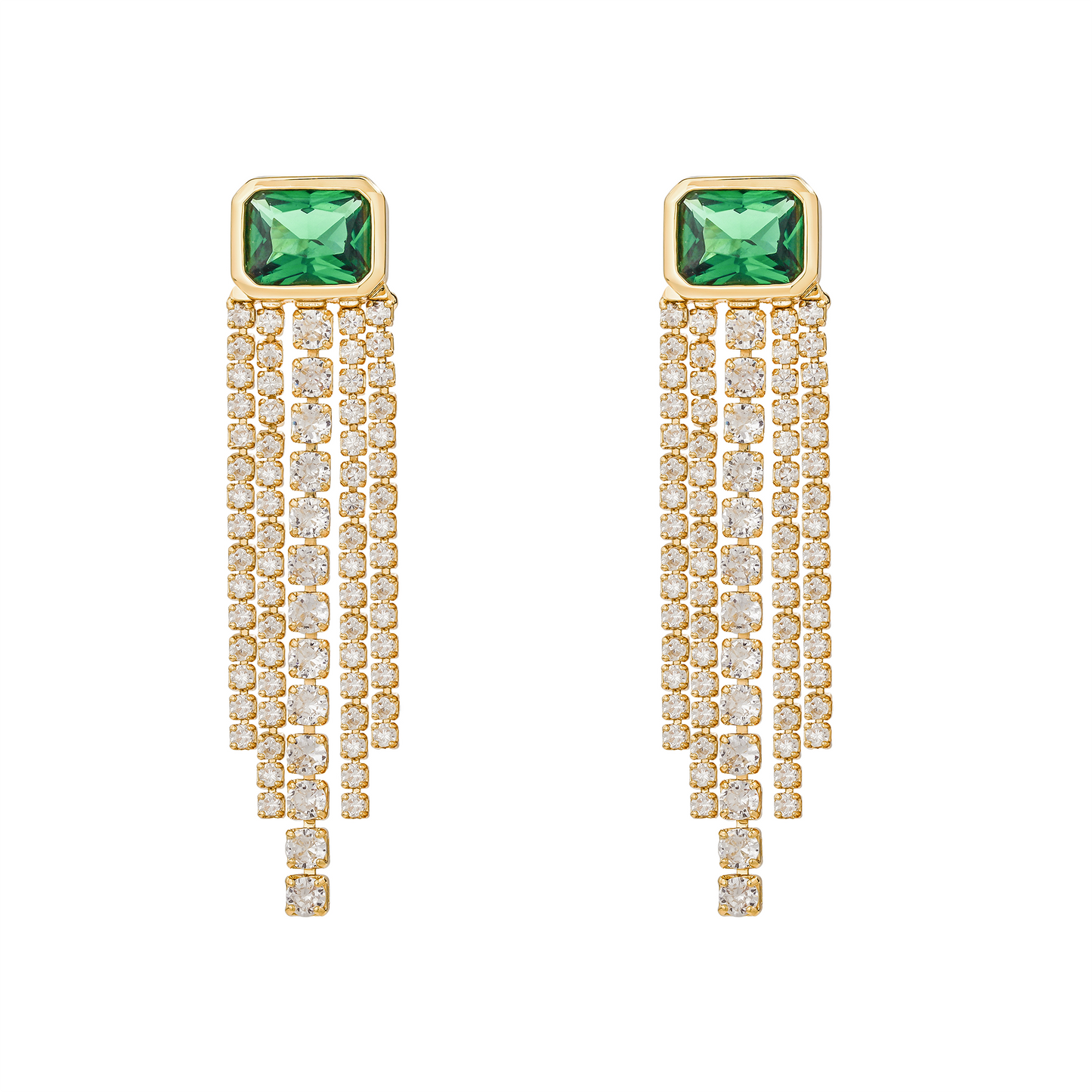 Mod + Jo Tatum Emerald Statement Earrings