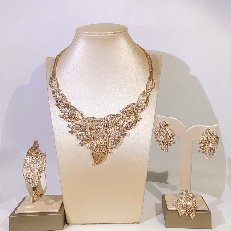 Leafy Bronze Brazilian Jewelry Set