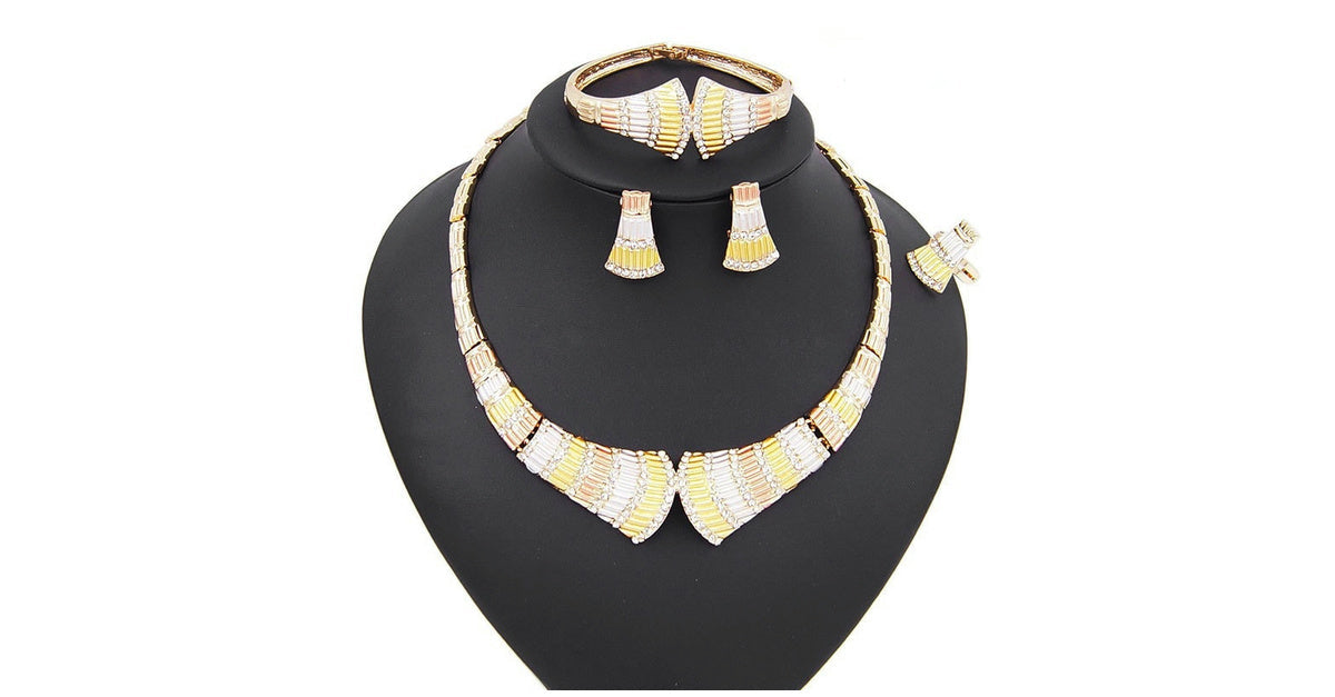 Colorful Intersection Brazilian Jewelry Set