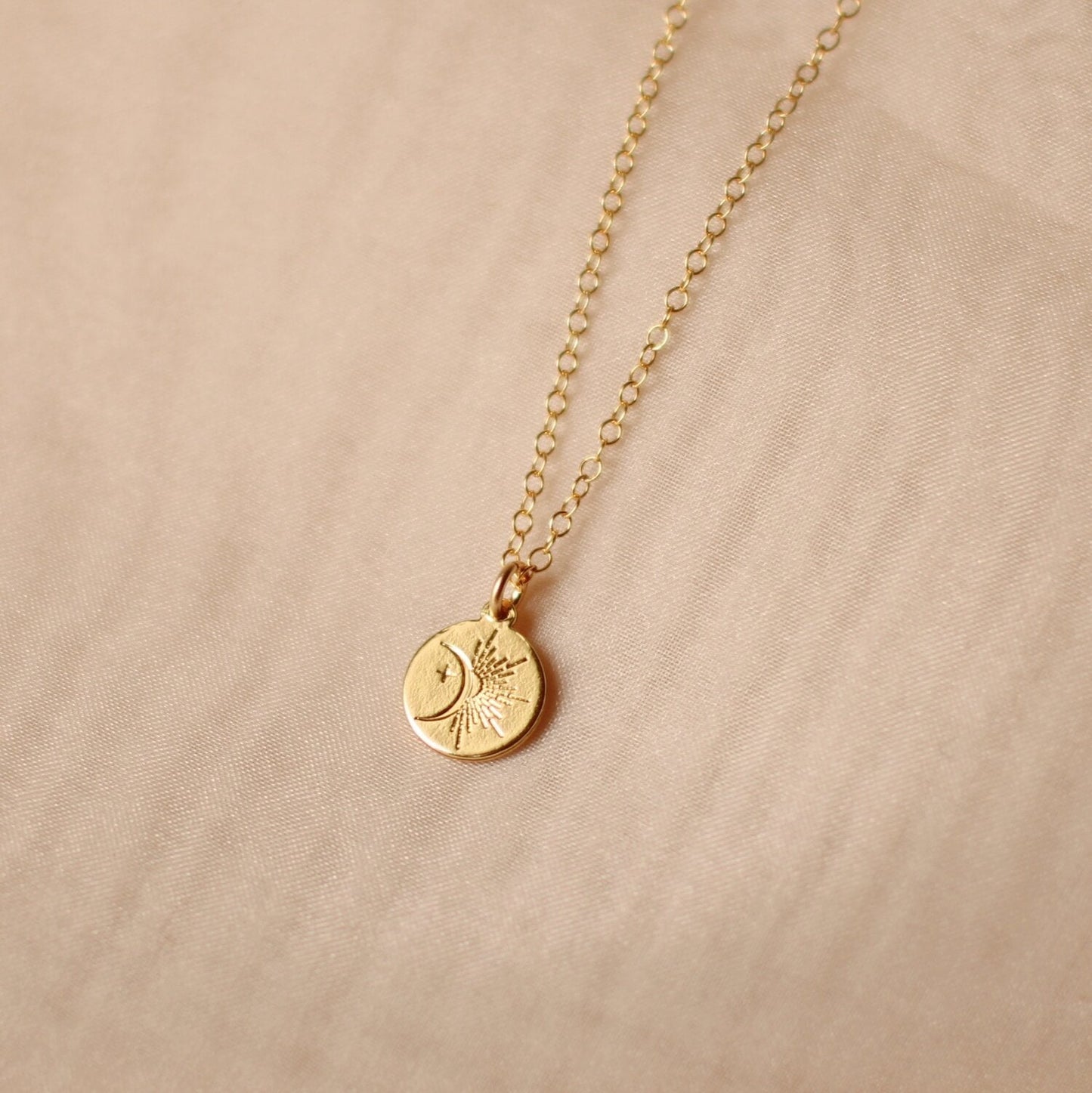 Cire Alexandria Radiating Moon Pendant Necklace