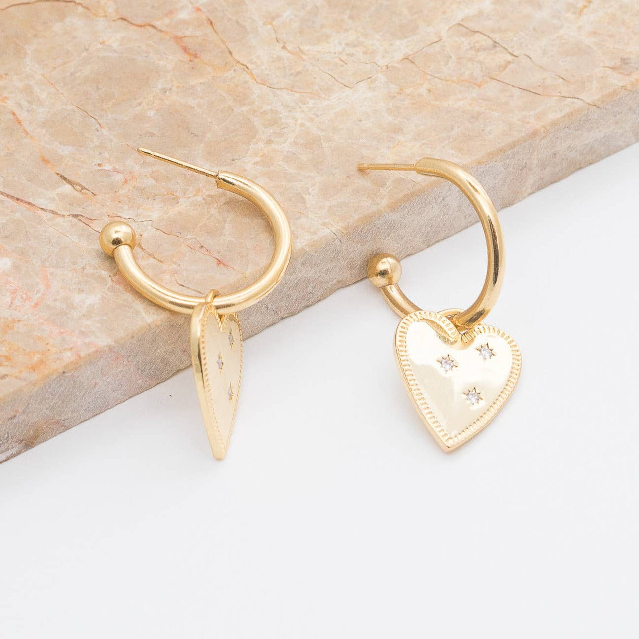 Janna Conner Heart Hoop Earrings