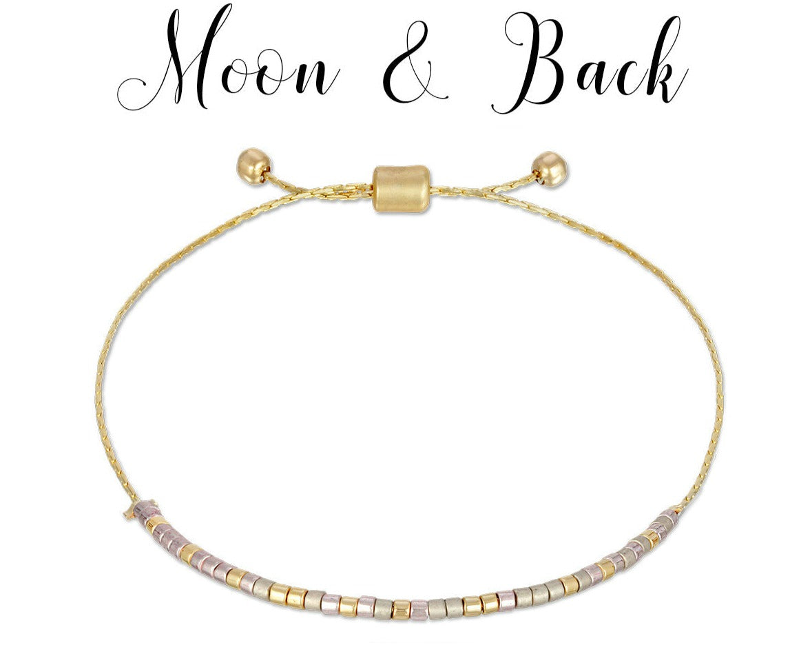 "Moon and Back" Morse Code Bracelet