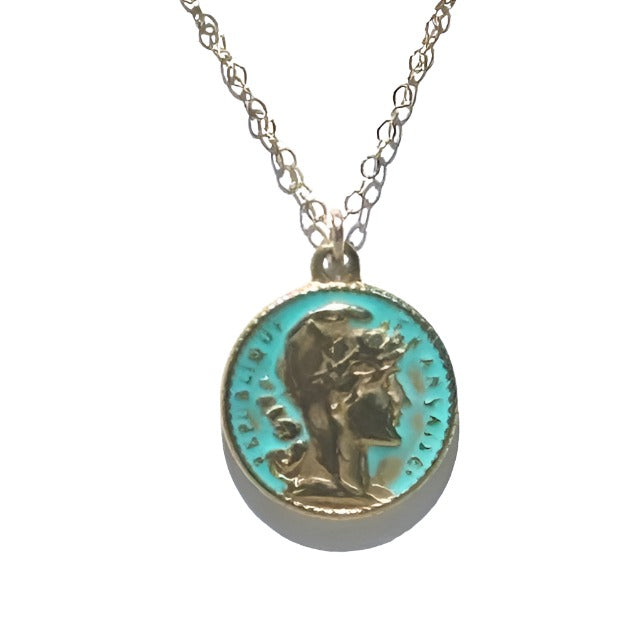 Mineral and Matter Athena Coin Necklace