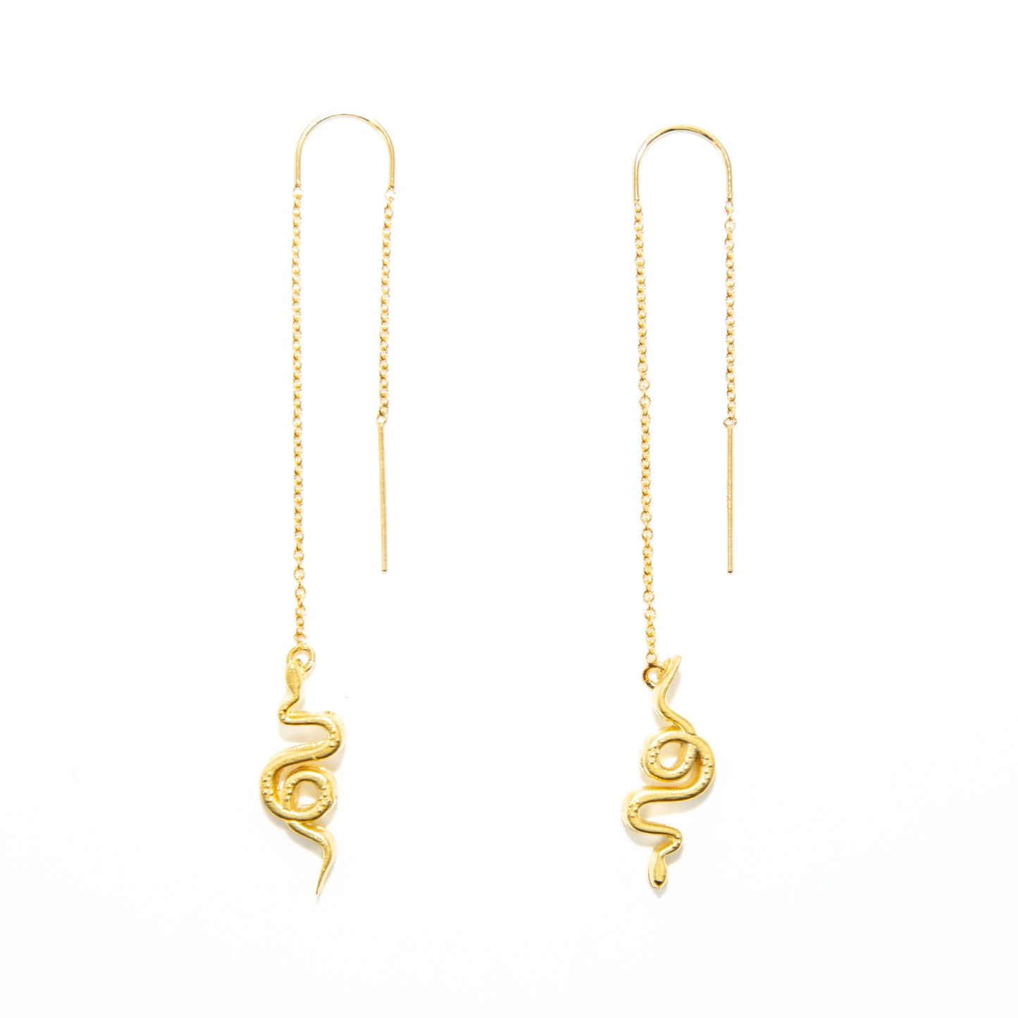 Mineral and Matter Celestial Snake Threader Earrings
