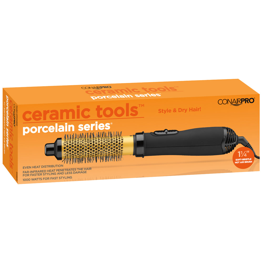 ConairPro Ceramic Tools Porcelain Series Hot Air Brush 1 1/4"