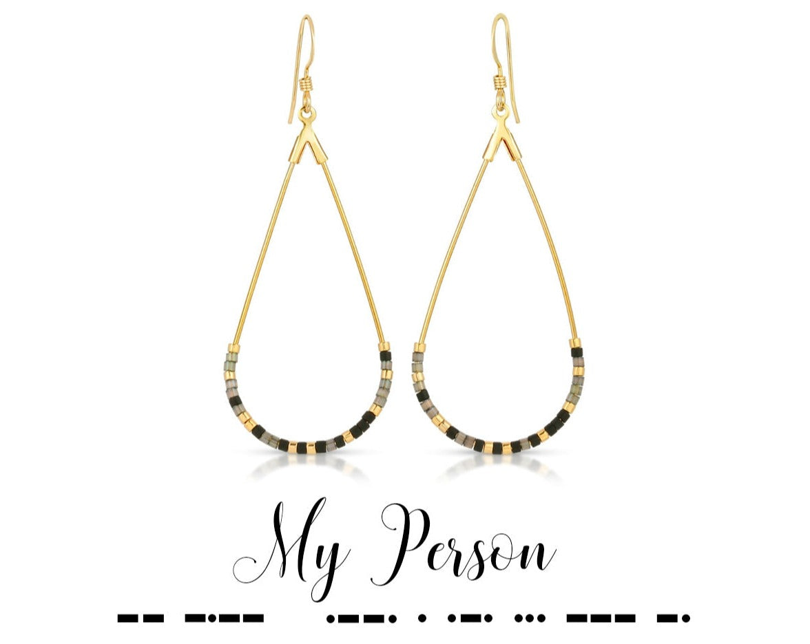 "My Person" Morse Code Earrings