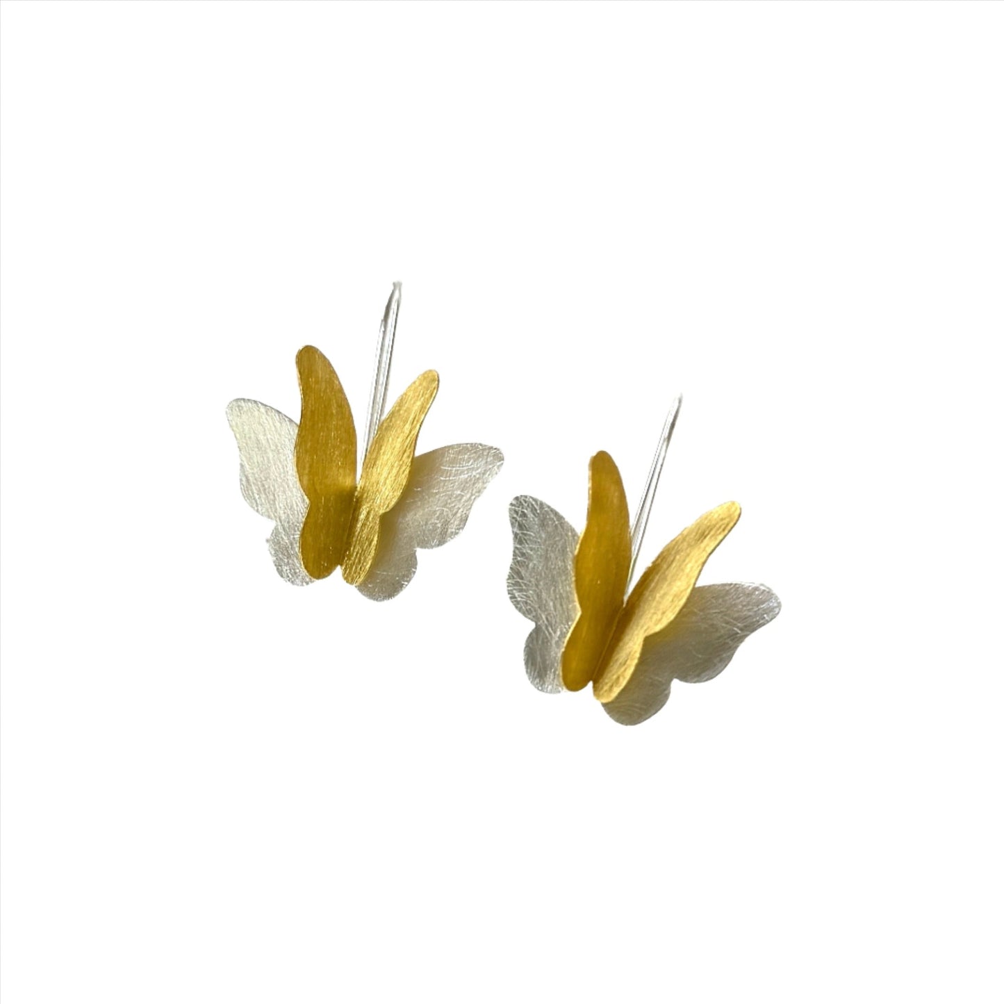 Gold/Silver Butterfly Earrings