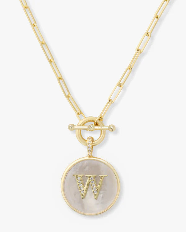 Love Letters Medallion Necklace - Multiple Letters