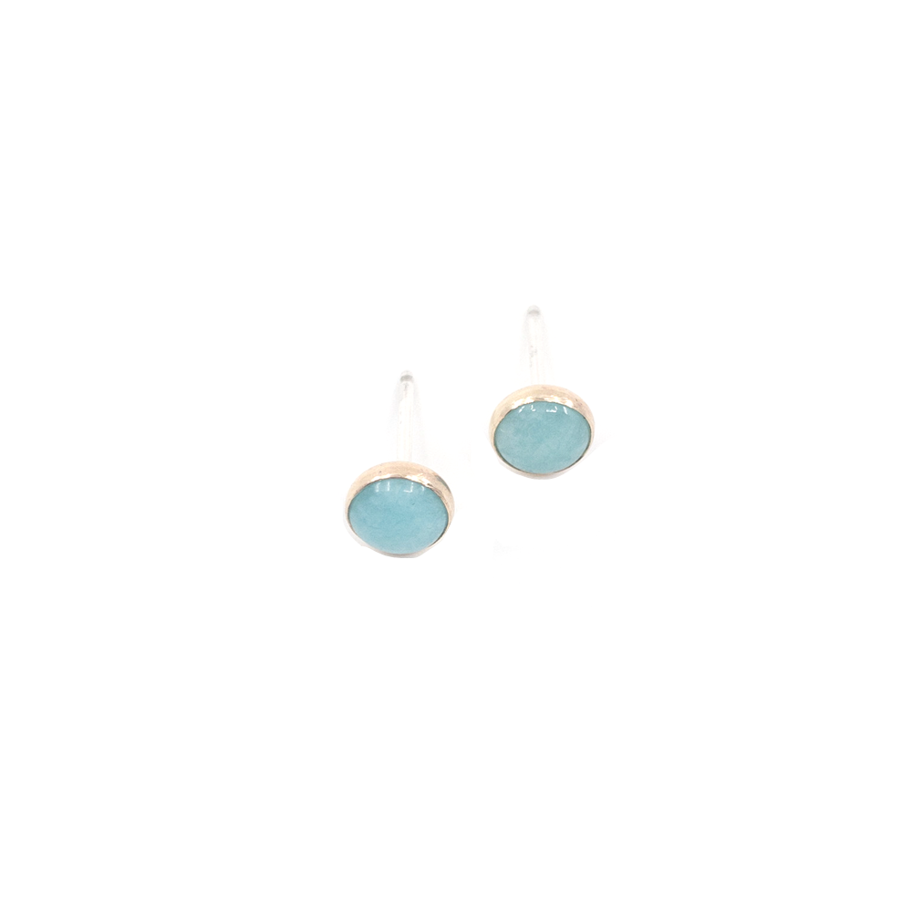 Mineral and Matter Amazonite Medium Size Stud Earrings