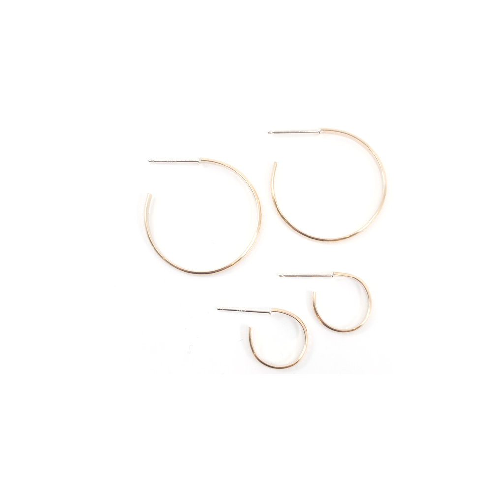 Mineral and Matter Textured Lines Huggie Hoop Earrings