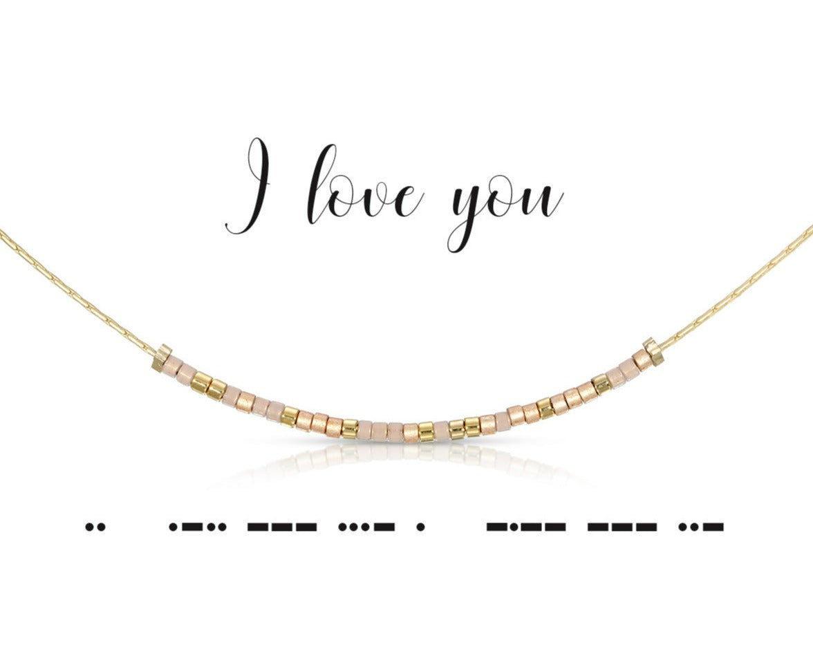 "I Love You" Morse Code Necklace