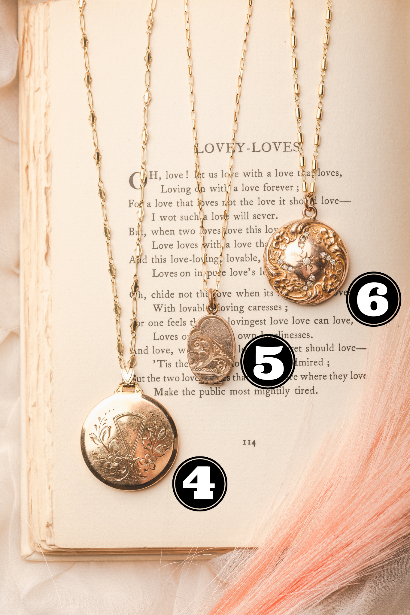 Mineral and Matter Heirloom Art Nouveau Locket