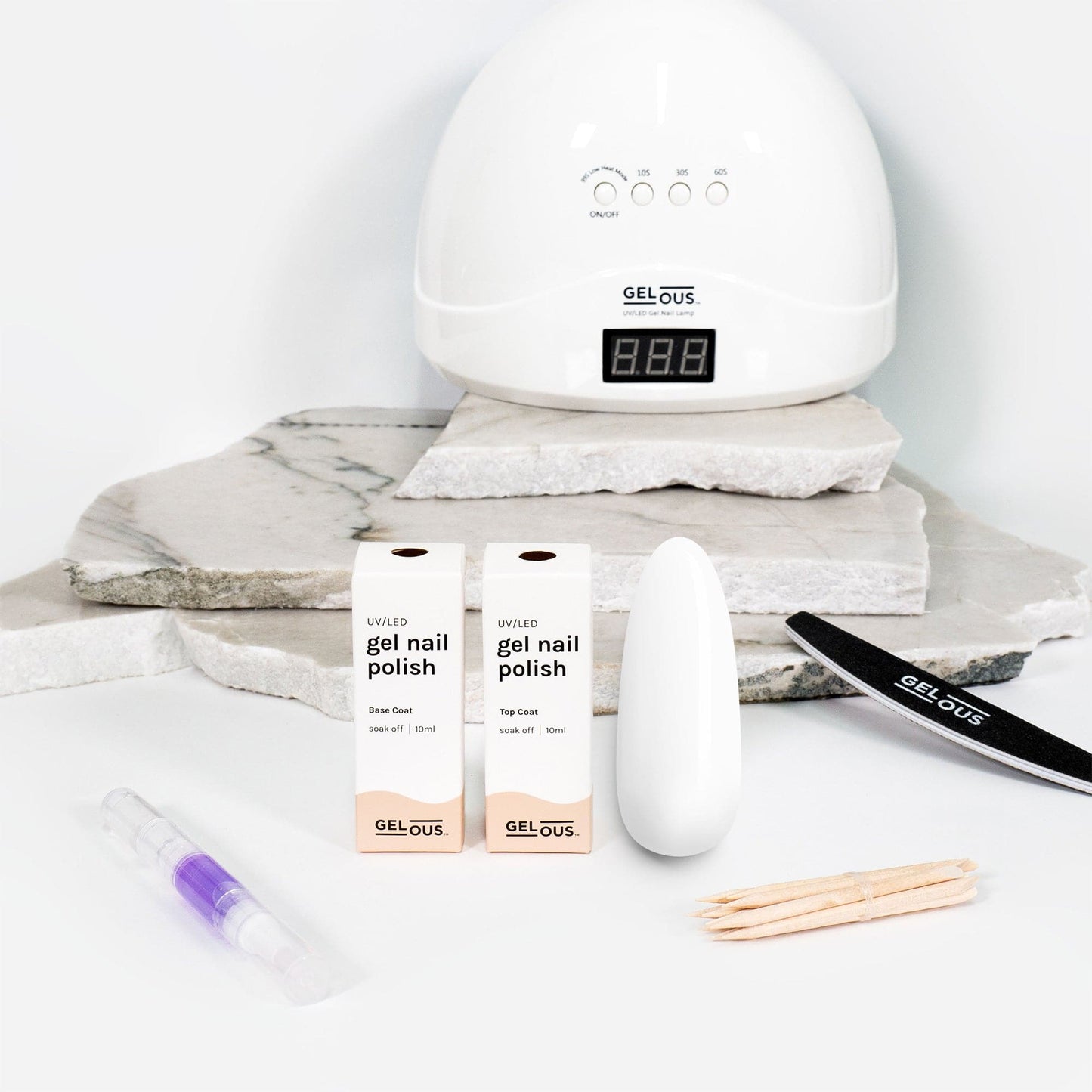 Gelous gel nail polish Whiteout Essentials Pack - photographed in New Zealand