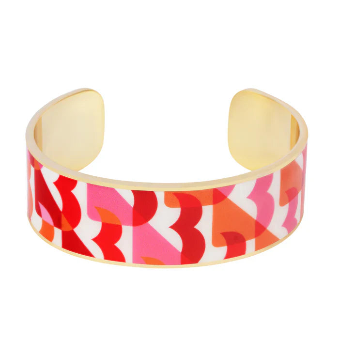Print Cuff Bracelet - Salsa Red