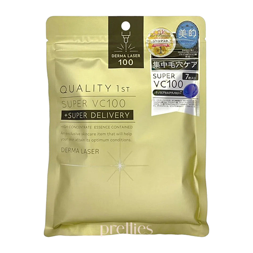 Quality 1st Derma Laser Super VC100 Mask 7sheets (Gold)