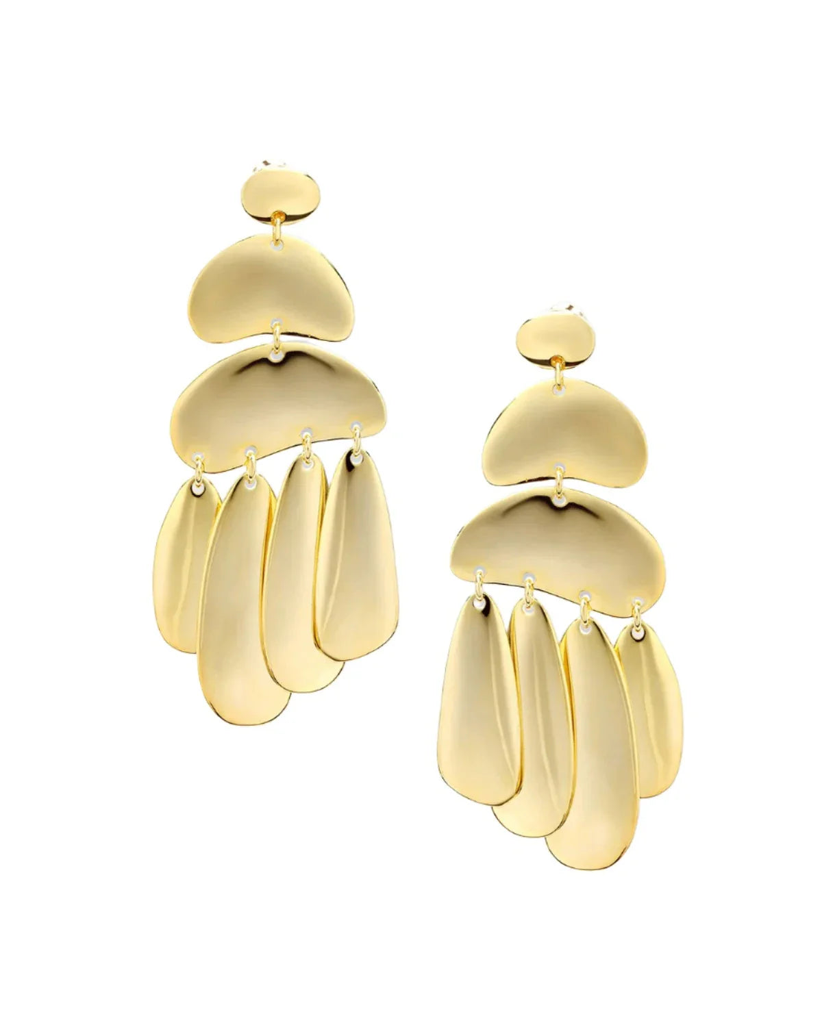 She's A Natural Chandelier Earrings Gold