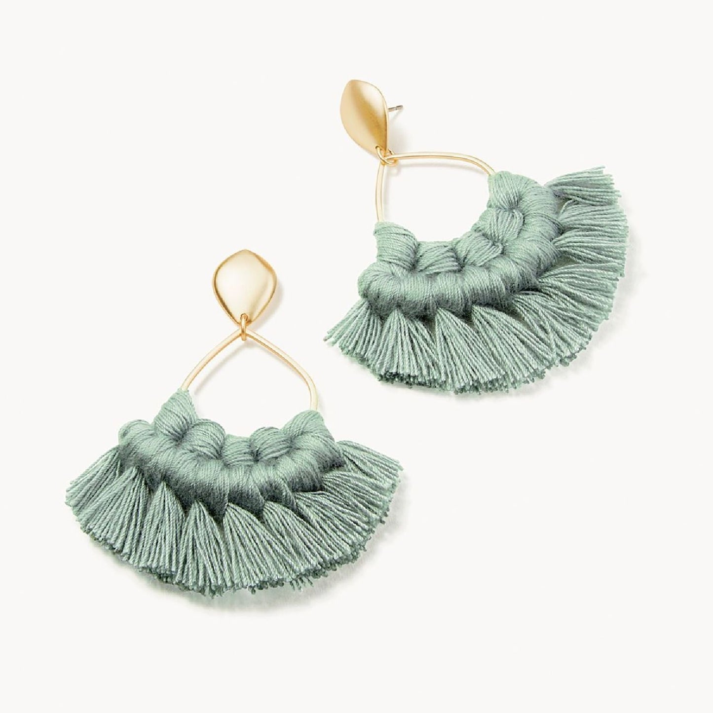 Macrame Earrings Blue