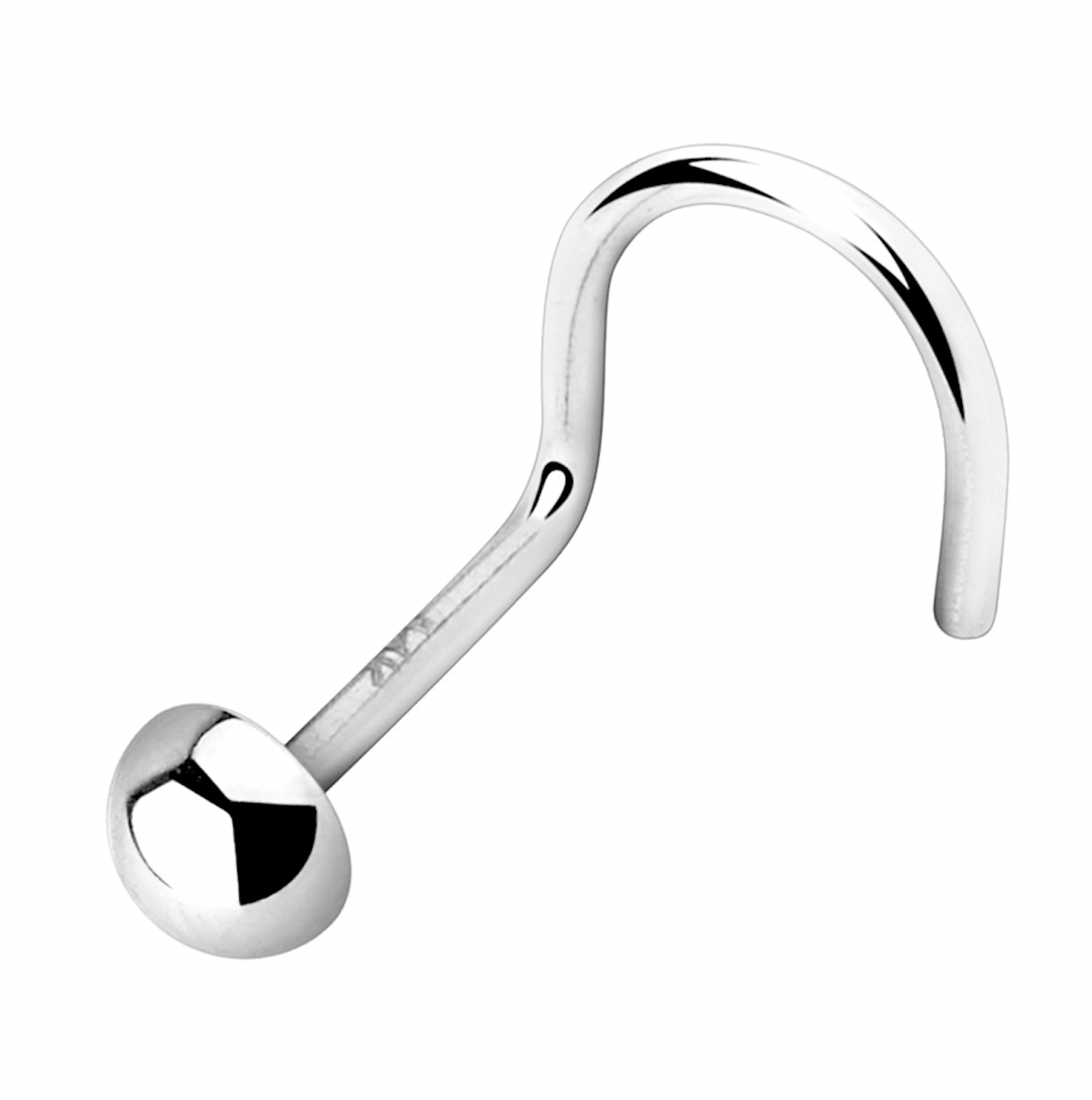 Piercing Earring Flat Dome Nose Screw Ring Stud