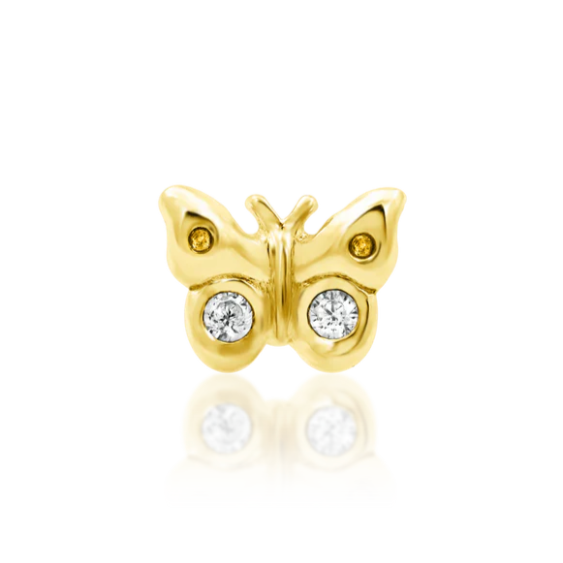 Piercing Earring Mini Butterfly with CZs