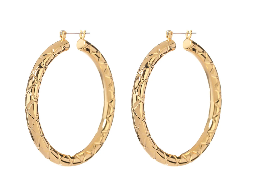 LUV AJ QUILTED AMALFI HOOPS