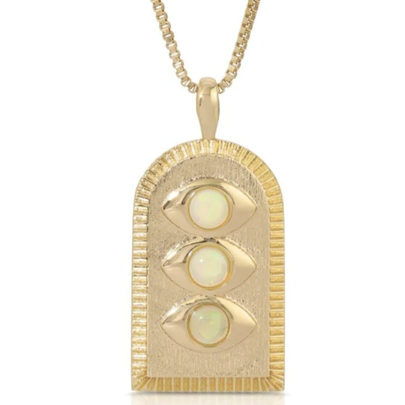 Elizabeth Stone Alchemia Eye Necklace