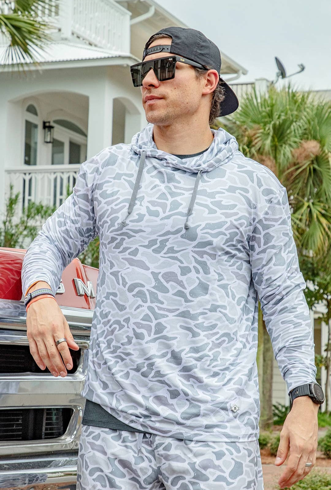 White Camo Performance Hoodie