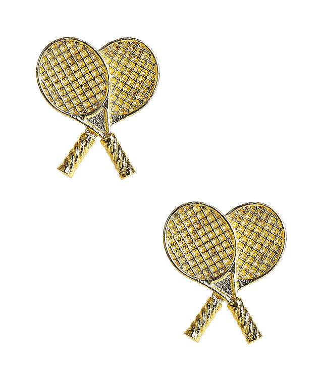 Double Tennis Racquet Earrings