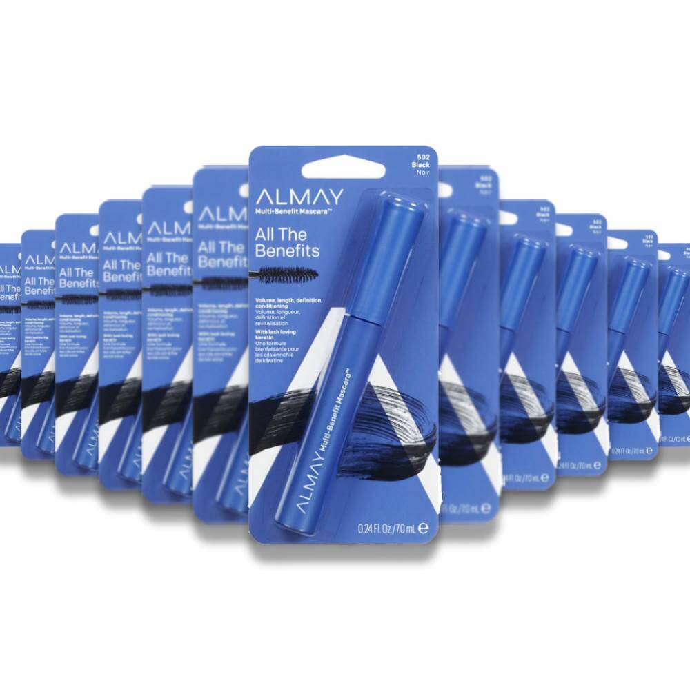 Almay - Volume, Length, Definition and Conditioning Mascara, Black - 0.24 Oz - 24 Pack