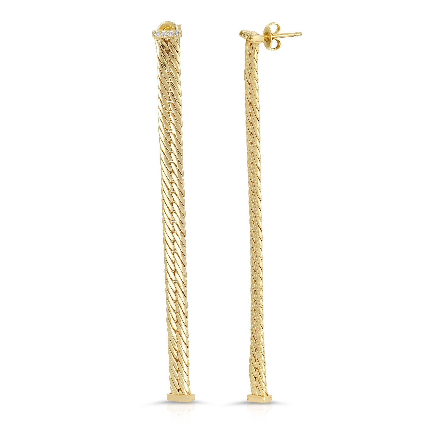 Glamrocks Herringbone Earrings
