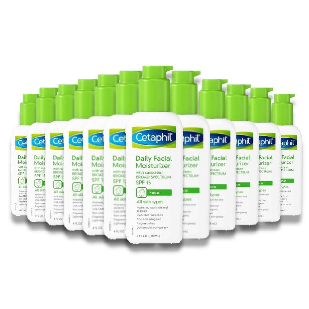 Cetaphil - Daily Facial Moisturizer, SPF 15 Sunscreen Broad Spectrum - 4 Oz - 12 Pack