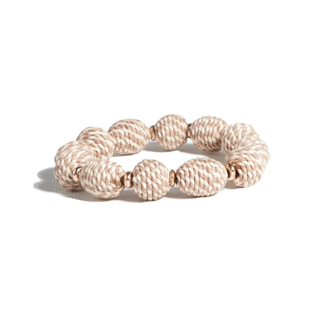 Phoebe Striped Bracelet Cream