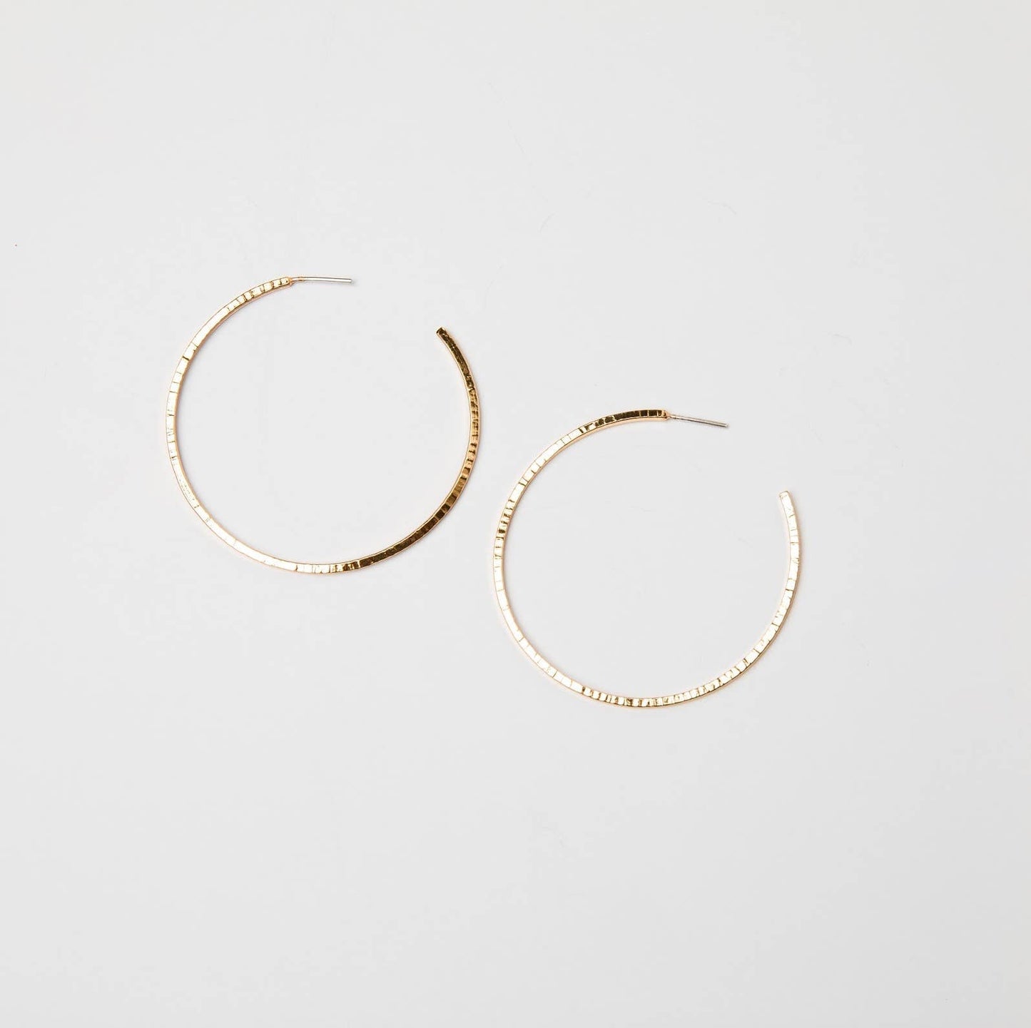Brenda Grands Jewelry - Thin Hammered Hoops