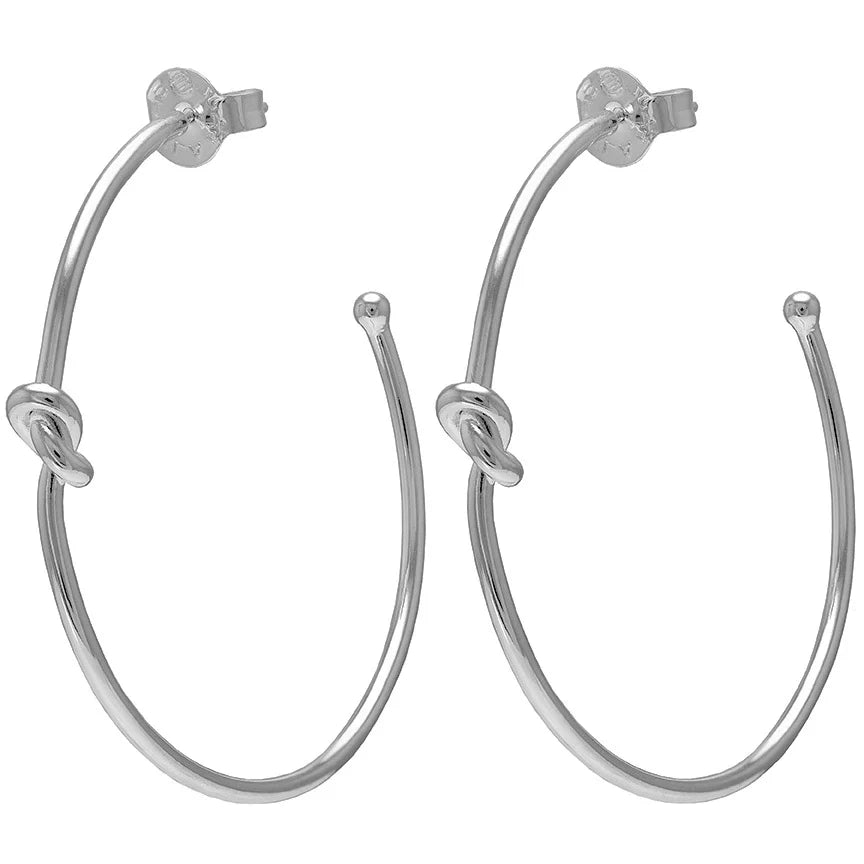 Sheila Fajl Knot Hoop Earrings - Gold or Silver