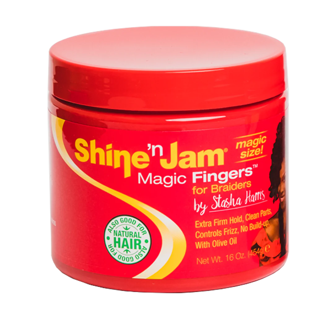 Ampro Pro Shine 'n Jam Magic Fingers Braiding Gel 16oz - Extra Firm Hold
