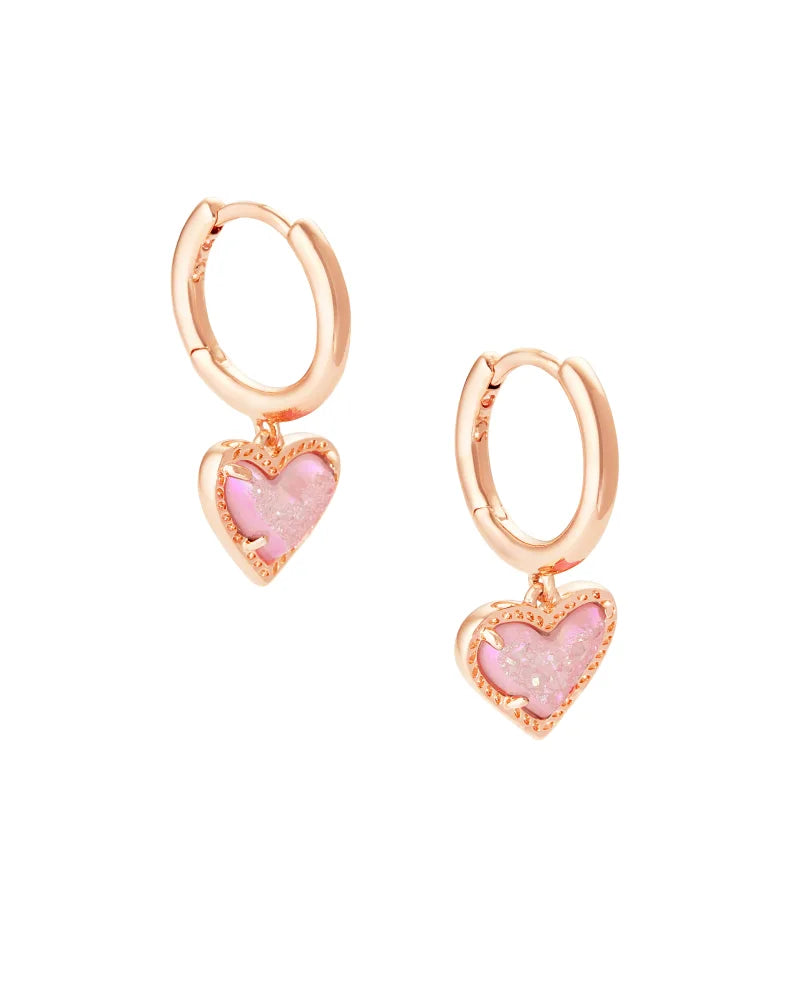 ARI HEART HUGGIE EARRINGS