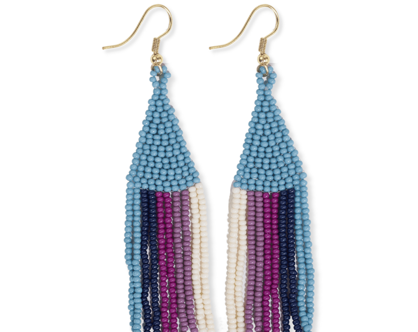 Lennon Vertical Stripped Beaded earrings