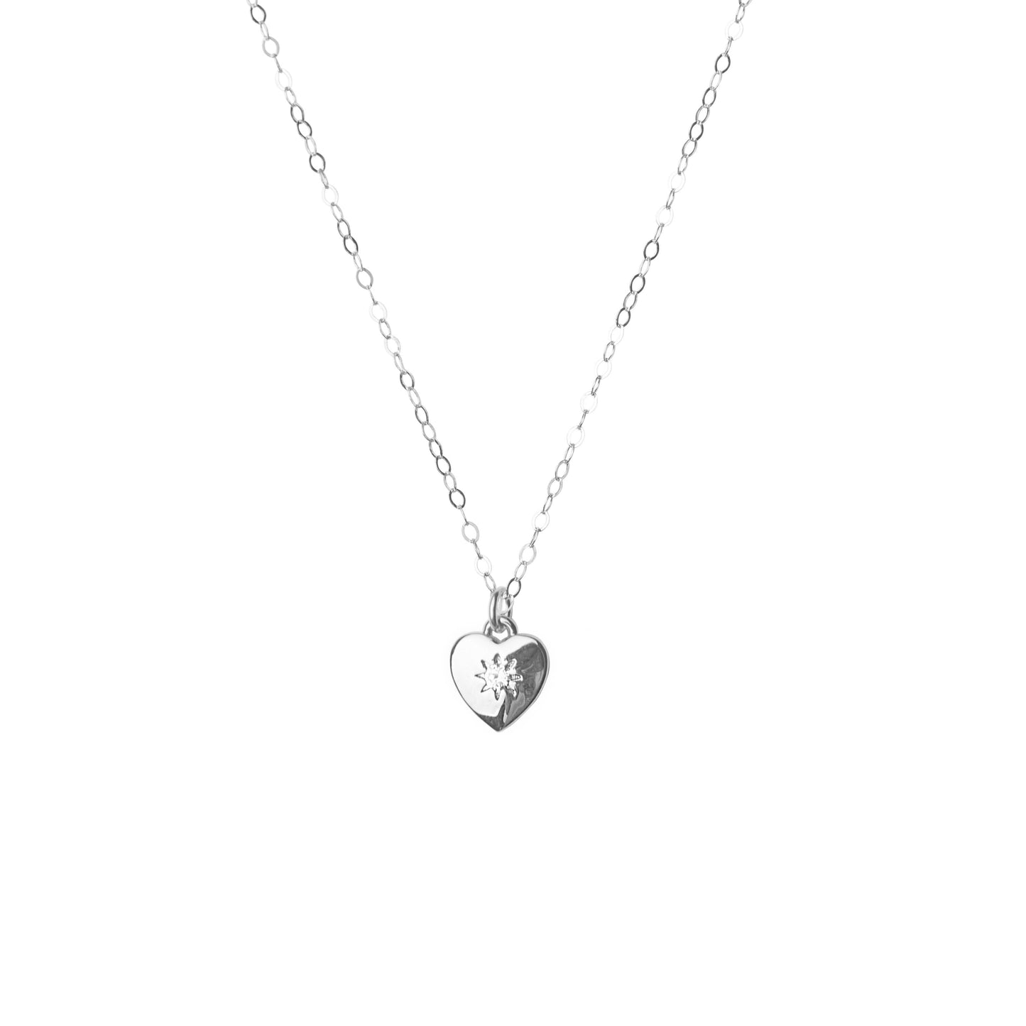 Mineral and Matter Silver Dainty Heart Necklace
