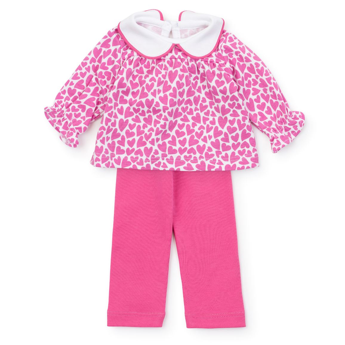 Matching Doll Morgan Legging Set - I Heart You Pink