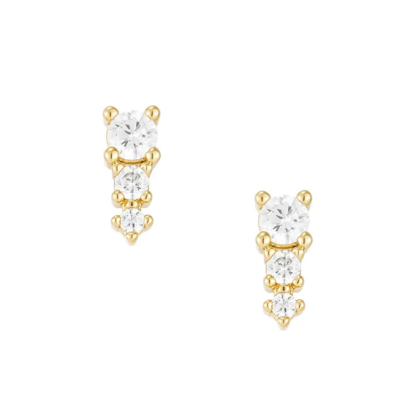 Rue White Topaz Studs