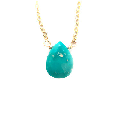 Mineral and Matter Sleeping Beauty Turquoise Teardrop Necklace