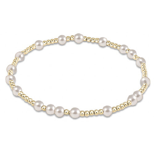 egirl Hope Unwritten 4mm Bead Bracelet - Pearl