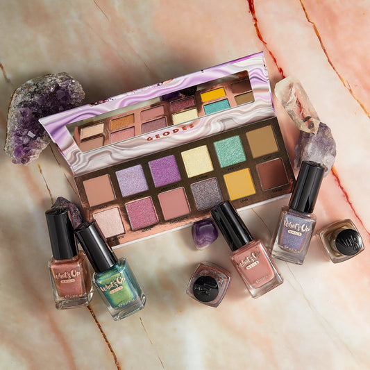 Whats Up Beauty - Geodes Collection (Eyeshadow Palette + 6 Nail Polishes)