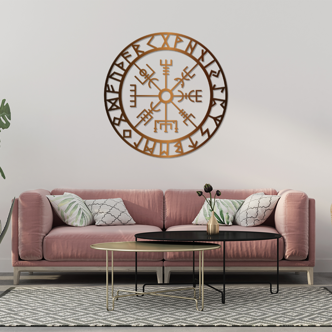 Vegvísir Metal Sign