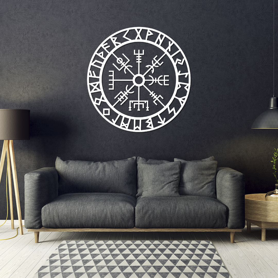 Vegvísir Metal Sign