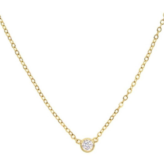 Solitaire Drop Necklace