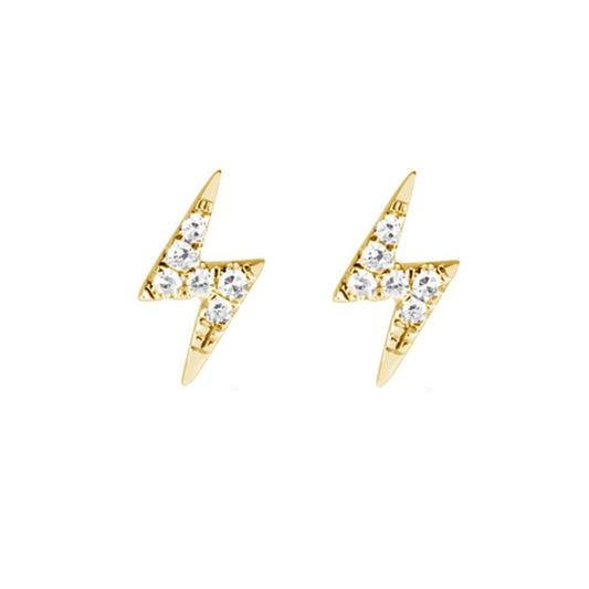 Mineral and Matter Lightning Bolt Stud Earrings