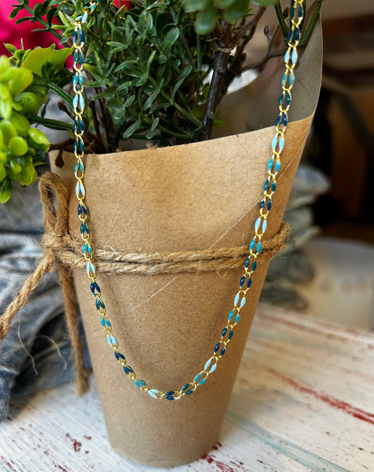 Waverly Necklace- Denim
