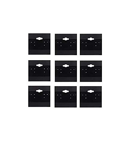 Adorox 200 Piece Black Earring Card Holders Earring Display With Back Hook