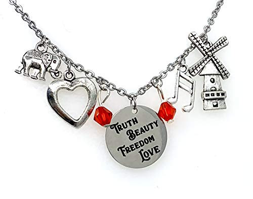 Moulin Rouge: The Jewelry Collection (Charm Necklace Truth Beauty Freedom Love)